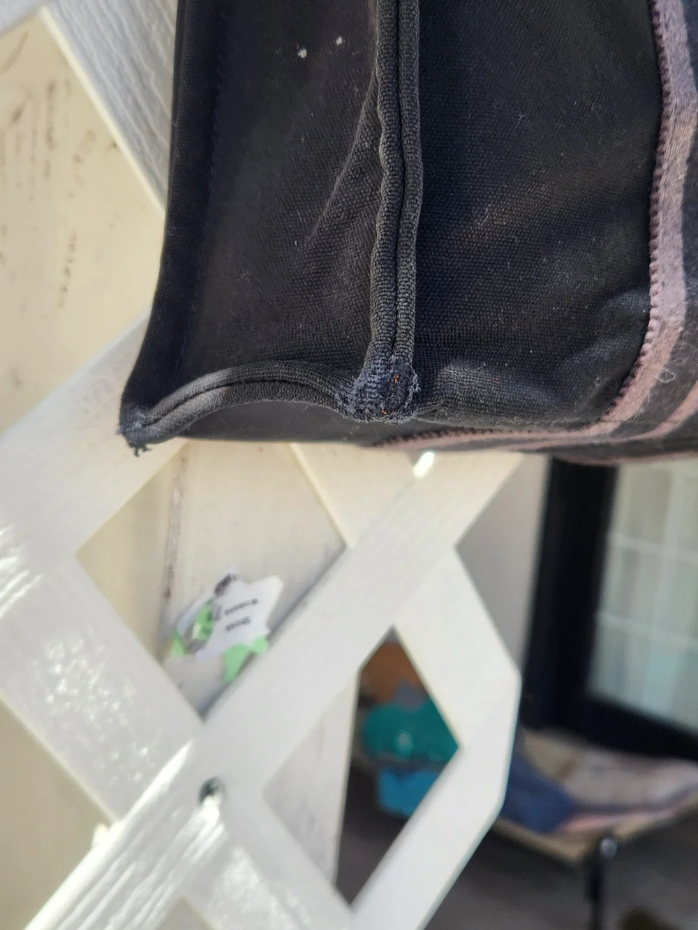 Hermes Black Canvas Bag with silver snap closure - Picture 7 of 16
